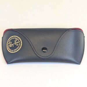 Ray Ban Optics Case Faux Leather Snap Closure Eyeglasses Sunglasses Protection